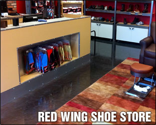 Red Wing Shoe Store Pure Metallic Floor Example